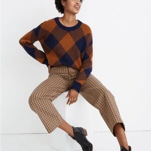 Madewell Mullen Pullover Sweater in Plaid M
